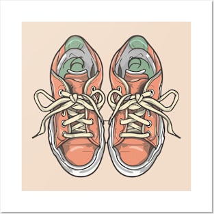 A pair of classic sneakers Posters and Art